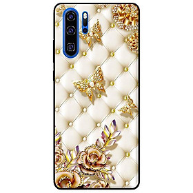 Ốp lưng in cho Huawei P30 Pro Bướm Vàng Giả Da - Hàng chính hãng