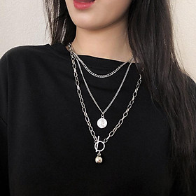 Dây chuyền vòng cổ mix đồng xu hướng thời trang mới