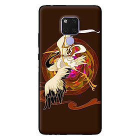 Ốp in cho Huawei Mate 20 Hạc Trắng Đen - Hàng chính hãng