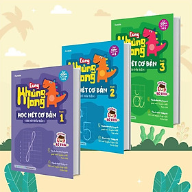 Sách - Cùng Khủng Long Học Nét Cơ Bản - Combo 3 Cuốn - Tặng Kèm Sticker Bé Trai - Megabook