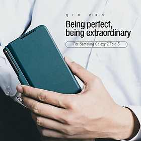 Bao da cho Samsung Galaxy Z Fold6 (Fold 6 5G) hiệu Nillkin Qin Pro Leather(chống sốc, có khe để bút)- Hàng chính hãng