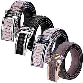HP4331-32-35-42 - Thắt lưng nam da trăn Huy Hoàng vip 4P màu da nguyên thủy, đen, trắng, nâu