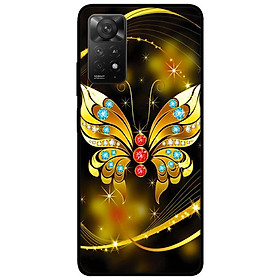 Ốp lưng cho Redmi Note 11 4G - Redmi Note 12 - Redmi Note 12 Pro - Redmi Note 12 Pro 5G - Bướm Vàng Giữa - Hàng Chính Hãng