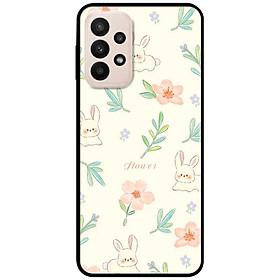 Ốp lưng cho Samsung A13 4G - Samsung A13 5G - Samsung A33 5G - Samsung A53 - A12 - A22 4G - F12 - M12 - Hoạ Tiết Thỏ Hoa Hồng - Hàng Chính Hãng