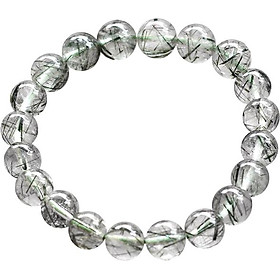 Vòng Thạch Anh Tóc Xanh Nhạt 8.5mm Ngọc Quý Gemstones VT116