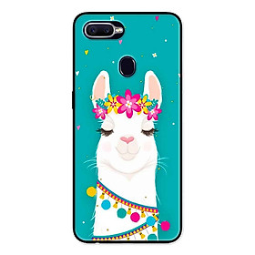 Ốp Lưng in cho Realme 2 Mẫu Cừu Nền Hoa - Hàng Chính Hãng