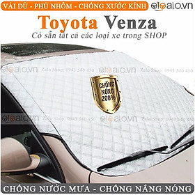 Tấm che nắng kính lái ô tô Toyota Venza 3 lớp Cao Cấp chắn nắng cản nhiệt bảo vệ chổi gạt mưa thảm taplo