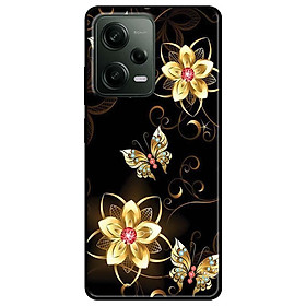 Ốp lưng cho Redmi Note 11 4G - Redmi Note 12 - Redmi Note 12 Pro - Redmi Note 12 Pro 5G - Bướm Hoa Vàng - Hàng Chính Hãng