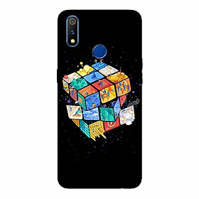 Ốp lưng in cho Realme 3 Pro Rubik Vũ Trụ