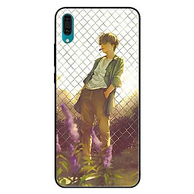 Ốp lưng in cho Huawei Y7 Pro 2019  Mẫu Bông Nền Hồng