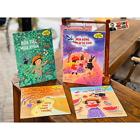 (Combo 4 quyển -  Minh hoạ màu)  VUI SUỐT CẢ BỐN MÙA - Thôi Lệ Quân - Nxb Kim Đồng 