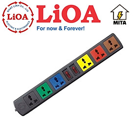 Ổ cắm điện LiOA đa năng - 4 lỗ, 6 lỗ, 8 lỗ, 10 lỗ dây dài 3m/5m - Chính Hãng - MITA