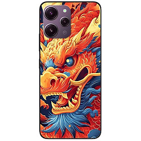 Ốp lưng cho Xiaomi Redmi 12 4G - Redmi Note 12 4G - 12 Pro 4G - 12 Pro 5G - Rồng Cam Mắt Xanh - Hàng Chính Hãng