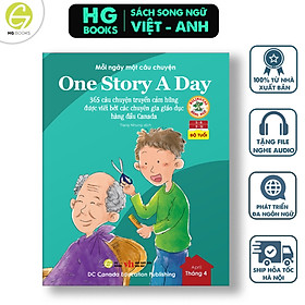 Sách - One Story A Day -  CUỐN 4 : 365 câu chuyện phát triển IQ, EQ cho bé - Bản song ngữ tặng kèm file nghe