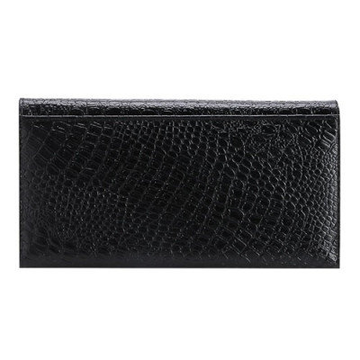 Bóp nữ da thật vân cá sấu Huy Hoàng 3 gấp vân nhỏ màu da, đen, nâu HC3105-06-07