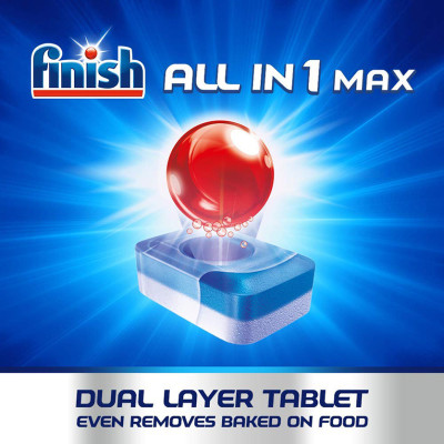Túi 94 viên rửa chén Finish All In 1 Max Dishwasher Tablets Lemon QT09441 - hương chanh