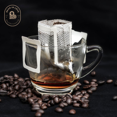 Cà Phê Phin Giấy (Drip Bag Coffee) Hộp 8 Gói - Đắng Nhẹ - Chua Thanh