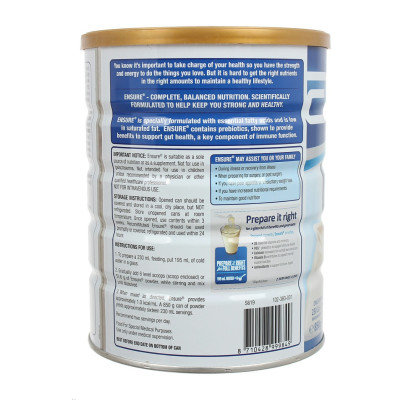 Sữa Ensure Úc cho người già, người gầy, người suy dinh dưỡng, người sau phẫu thuật, người mới ốm dậy - OZ Slim Store - Vanila (850g/lon)