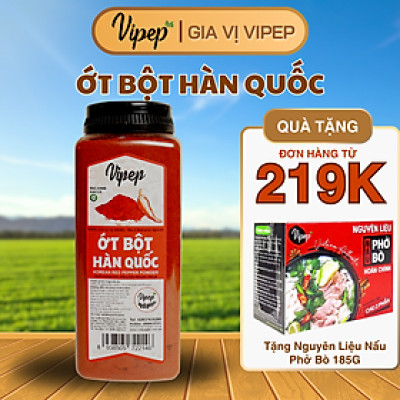 Ớt Bột Hàn Quốc Tự Nhiên Vipep Hũ Nhựa 450g
