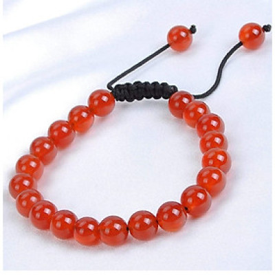 Vòng tay phong thủy đá thạch anh đỏ thiên nhiên size 10mm