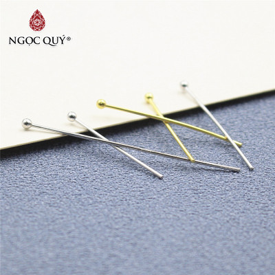 Đinh bạc đầu tròn mạ vàng - Ngọc Quý Gemstones