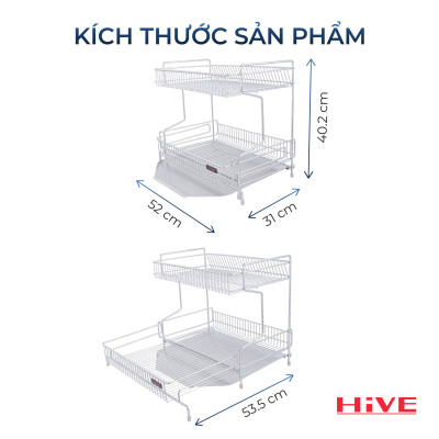 GIÁ ÚP CHÉN BÁT HiVE NEW 2 TẦNG INOX