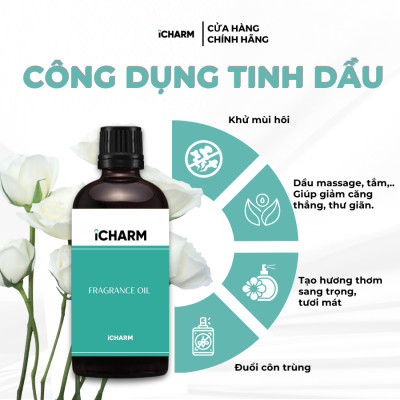 Tinh dầu thơm phòng nước hoa, khách sạn 50ml, 100ml iCHARM khuếch tán phòng ngủ, spa, đuổi muỗi
