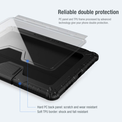 Ốp cho ipad gen 9 10.2, bao da Nillkin cho ipad Pro 12.9, Air 4 / Air5 / 11 Pro, ốp ipad gen 10 10.9 có nắp bảo vệ camera - hàng chính hãng 