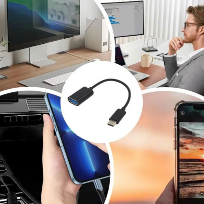 Cáp Chuyển Đổi Otg Usb Ra Type-C 3.0 Dây Dài 8.5Cm Tiện Dụng