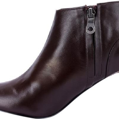 Giày Boot Nữ Da Bò Huy Hoàng HT7038 - Nâu