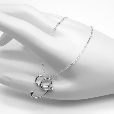  Dây Chuyền Nữ Bạc Hiểu Minh CC001.G chữ G bạc ta