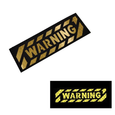 Patch_velcro cảnh báo phản quang dán quần áo_ba lô