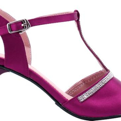 Giày Sandal Nữ Cao Gót Huy Hoàng HT7055 - Hồng Tím