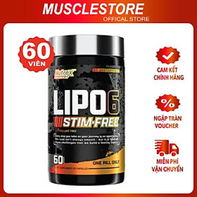 [Chính hãng] Nutrex Lipo 6 Black Stim Free (60 Viên), Hỗ Trợ Đốt Mỡ Giảm Cân, Không Chứa Caffeine