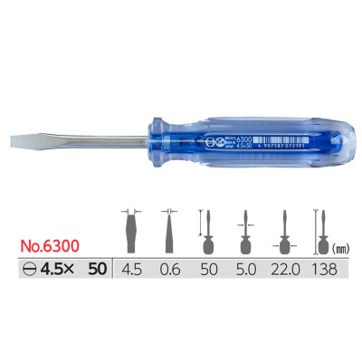 Tô vít mũi dẹt cán nhựa trong No.6300 Vessel sản xuất tại Nhật Bản