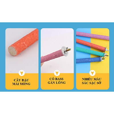 1 cây mài móng (gỗ) dùng cho chim, vẹt đậu mài móng