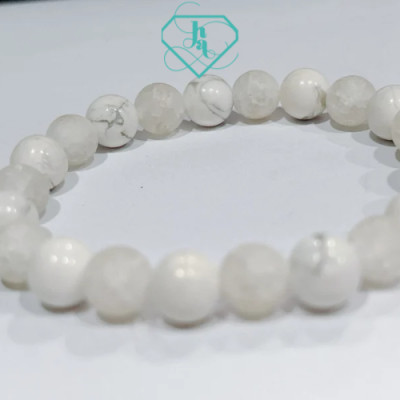 Vòng Tay Phong Thủy Màu Trắng Không Charm