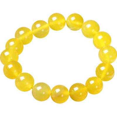 Vòng tay đá mã não vàng MS55, Vòng tay phong thủy hợp mệnh Thổ, Kim, Hỏa cho nam và nữ