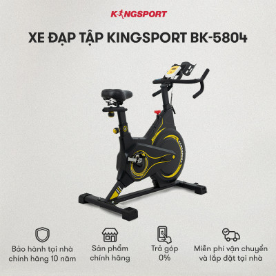 Xe đạp tập KINGSPORT BK-5804 kháng lực từ tính, tích hợp đồng hồ đo lường chỉ số, cân nặng phù hợp từ dưới 100-110kg