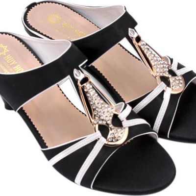 Dép Nữ Cao Gót Huy Hoàng HT7047 - Đen