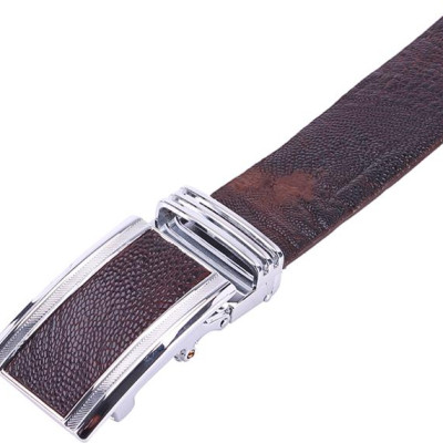 Thắt Lưng Nam Da Đà Điểu Bản Lớn Trơn Huy Hoàng HT4426 - Nâu Đất