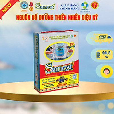 *Nước Yến sào Khánh Hòa Sanest không đường 7,5% - Hộp 6 lon x 190ml.