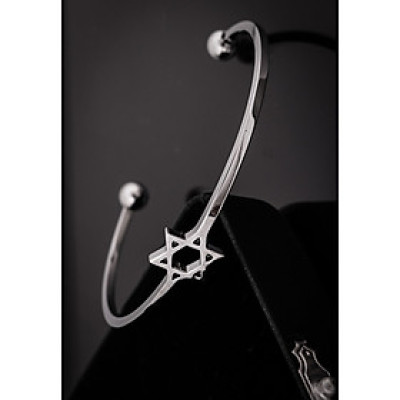 Vòng Tay Nữ Julius Hàn Quốc JS03 Ngôi Sao Thép Không Gỉ Màu Bạc