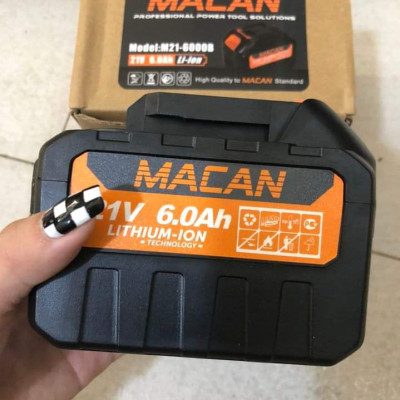 HÀNG  CHÍNH HÃNG  - Pin MACAN 15 Cell 21V dung lượng cao chân pin phổ thông