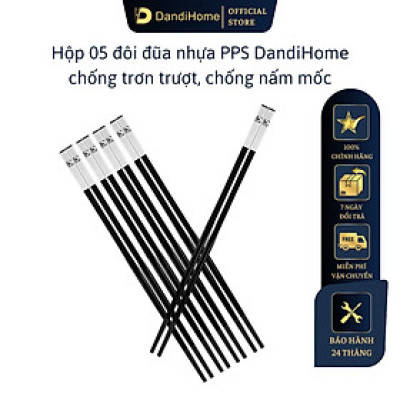 Đũa nhựa PPS sợi thủy tinh DandiHome kết hợp Inox 304 DandiHome cao cấp, chống trượt, chống nấm mốc