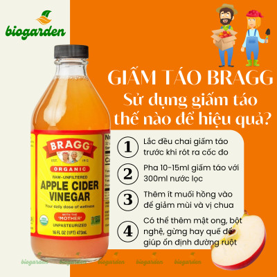 Giấm táo hữu cơ Organic Bragg 473ml (3 chai)