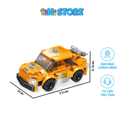 Đồ chơi lắp ráp xe đua màu vàng 101 mảnh Value Toys
