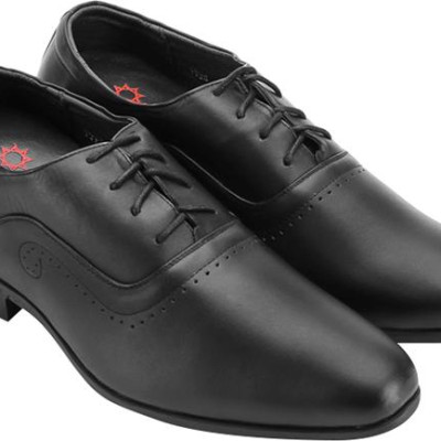 Giày Nam Tăng Chiều Cao Cột Dây Huy Hoàng HT7723 - Đen