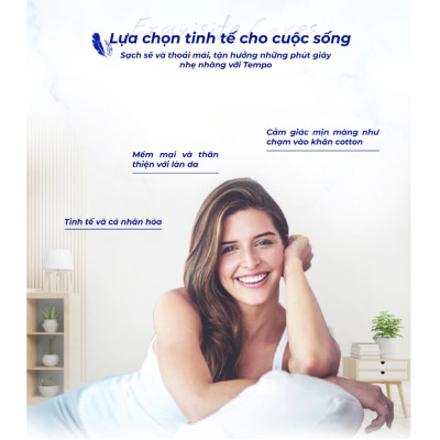 Lốc 10 Cuộn Giấy Vệ Sinh Tempo Prestige - Hương Đào