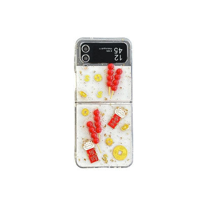 Ốp Lưng Chống Sốc Mèo Thần Tài Cho Samsung Z FLIP 6 / Z FLIP 5 / Z FLIP 4 Trong Suốt - BUM STORE GALAXY CASE